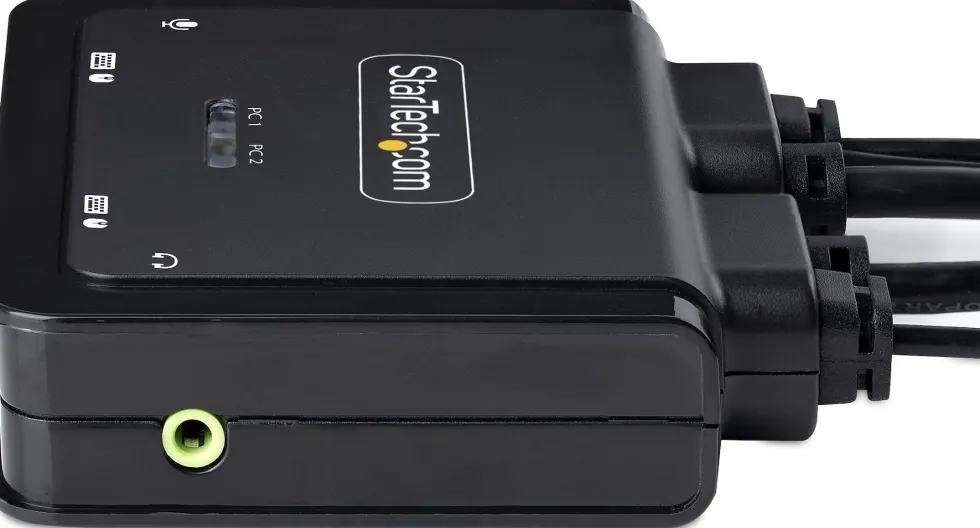StarTech.com 2-Port Hybrid USB-C HDMI Cable KVM Switch, 4K 60Hz,