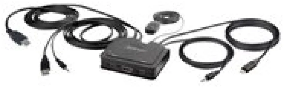 StarTech.com 2-Port Hybrid USB-C HDMI Cable KVM Switch, 4K 60Hz,
