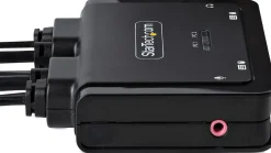 StarTech.com 2-Port Hybrid USB-C HDMI Cable KVM Switch, 4K 60Hz,