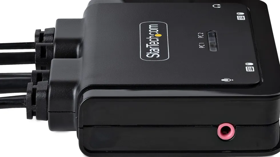 StarTech.com 2-Port Hybrid USB-C HDMI Cable KVM Switch, 4K 60Hz,