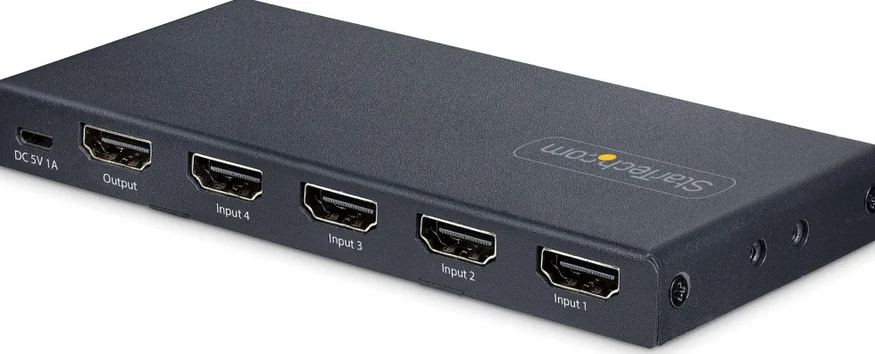 StarTech.com 4-Port 8K HDMI Switch, HDMI 2.1 Switcher 4K 120Hz