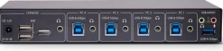 StarTech.com 4-Port KM Switch with Mouse Roaming, USB Switch for