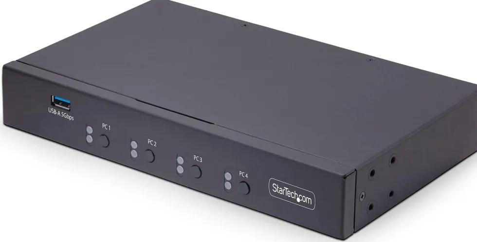 StarTech.com 4-Port KM Switch with Mouse Roaming, USB Switch for