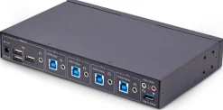 StarTech.com 4-Port KM Switch with Mouse Roaming, USB Switch for