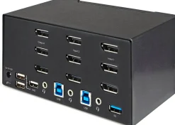 StarTech.com 2-ports DisplayPort KVM-switch för tre skärmar - 4K