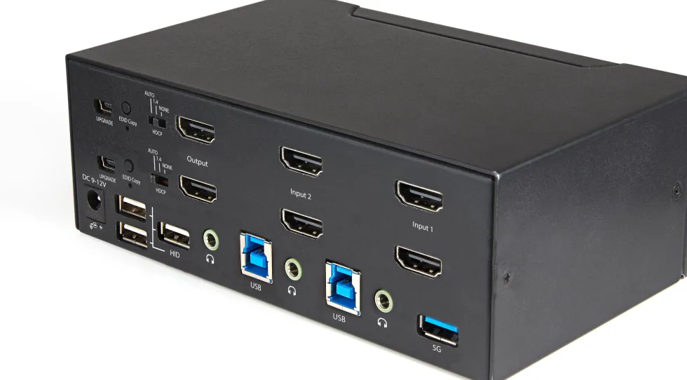 StarTech.com 2-ports HDMI KVM-switch för dubbla skärmar - 4K
