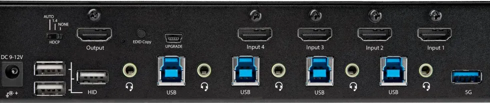 StarTech.com 4-ports HDMI KVM-switch - En skärm 4K 60 Hz Ultra