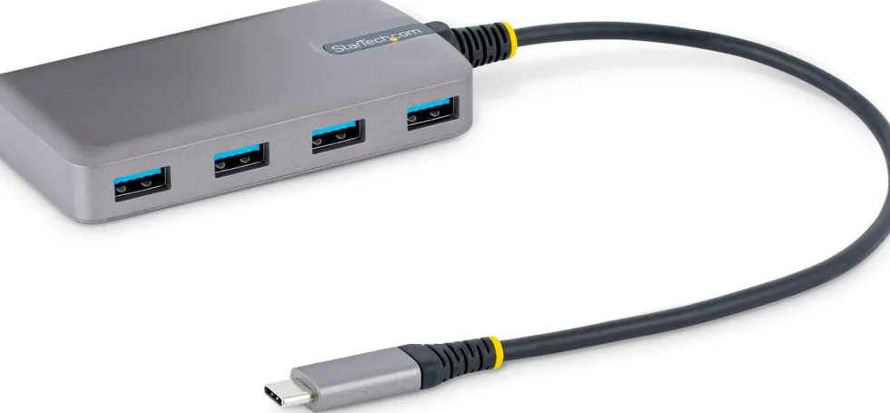StarTech.com 4-Port USB-C Hub, USB 3.0 5Gbps, Bus Powered, USB