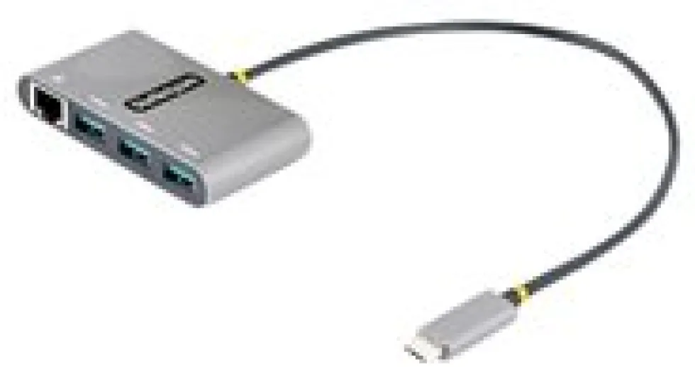 StarTech.com 3-Port USB-C Hub with Ethernet, 3x USB-A Ports,