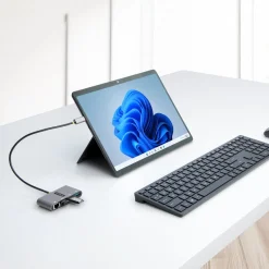 StarTech.com 3-Port USB-C Hub with Ethernet, 3x USB-A Ports,