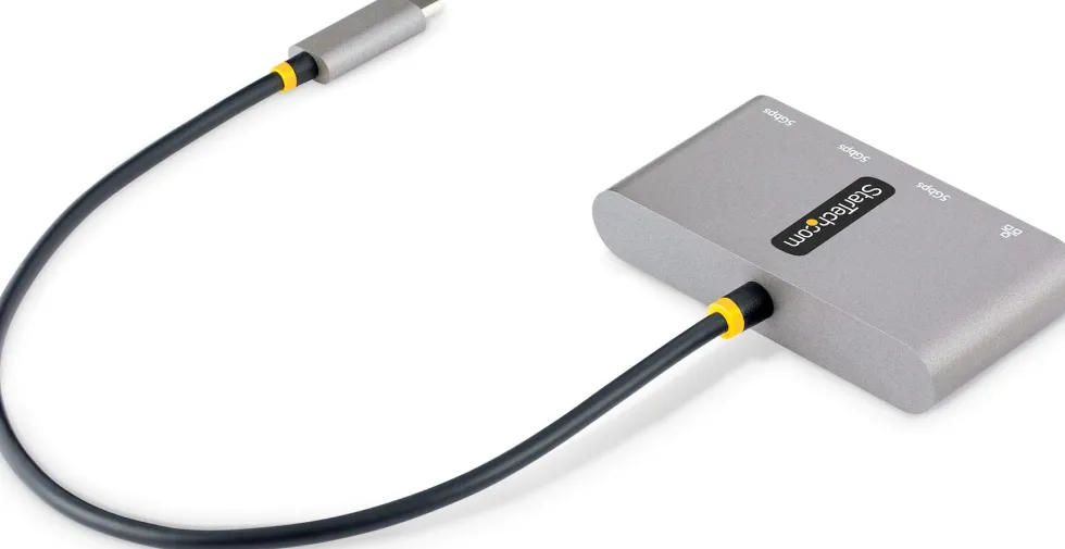 StarTech.com 3-Port USB-C Hub with Ethernet, 3x USB-A Ports,
