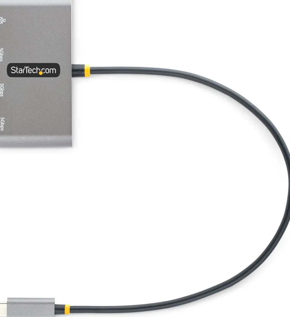 StarTech.com 3-Port USB-C Hub with Ethernet, 3x USB-A Ports,