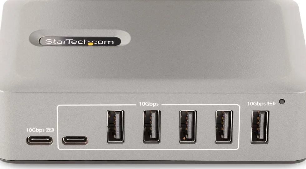 StarTech.com 10-Port USB-C Hub, 8x USB-A + 2x USB-C,