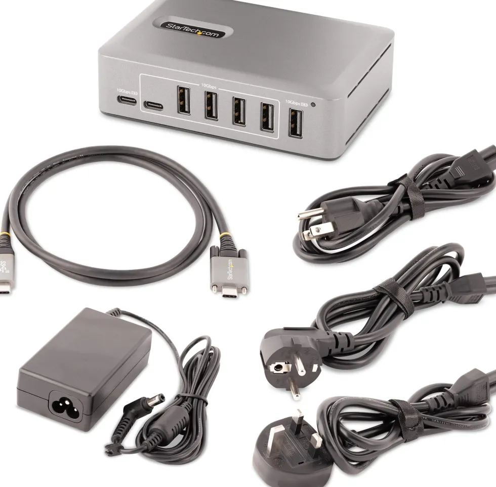 StarTech.com 10-Port USB-C Hub, 8x USB-A + 2x USB-C,