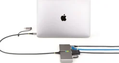StarTech.com 2-Port USB-C/USB-A Hub with GbE and RS232 Serial,