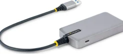 StarTech.com 3-Port USB Hub with Ethernet, 3x USB-A Ports,