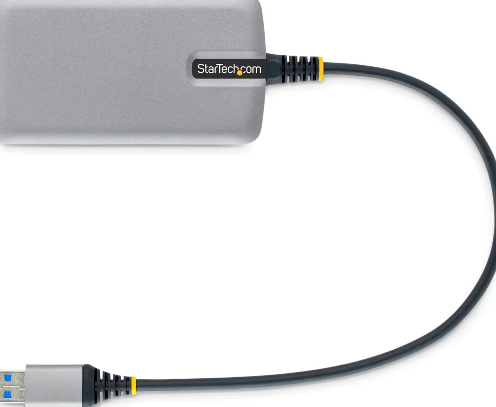 StarTech.com 3-Port USB Hub with Ethernet, 3x USB-A Ports,