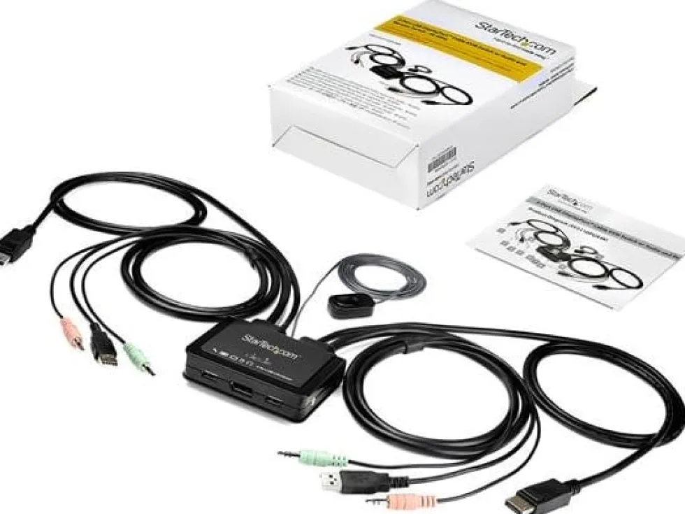 StarTech.com 2 Port USB 4K60Hz DisplayPort KVM-switch med