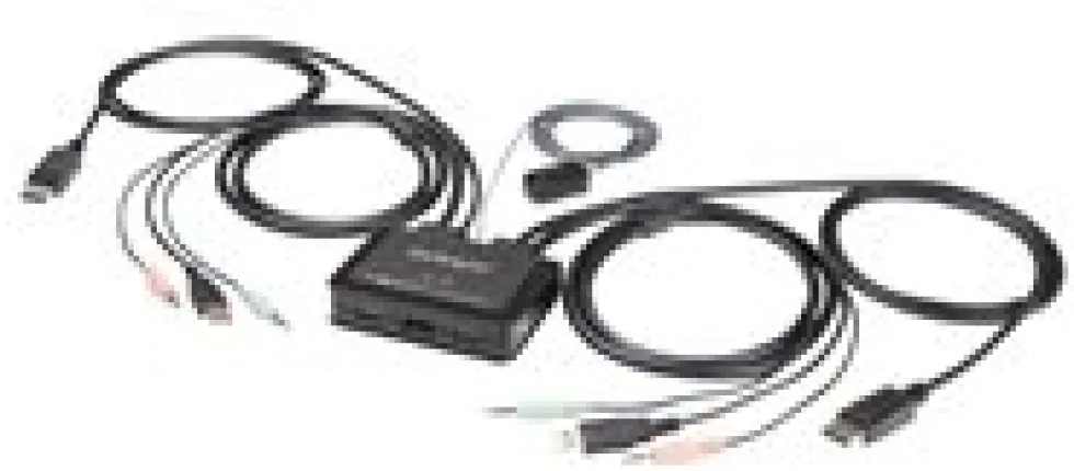 StarTech.com 2 Port USB 4K60Hz DisplayPort KVM-switch med