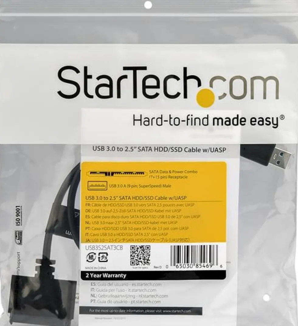 StarTech.com SATA to USB Cable - USB 3.0 to 2.5" SATA III Hard