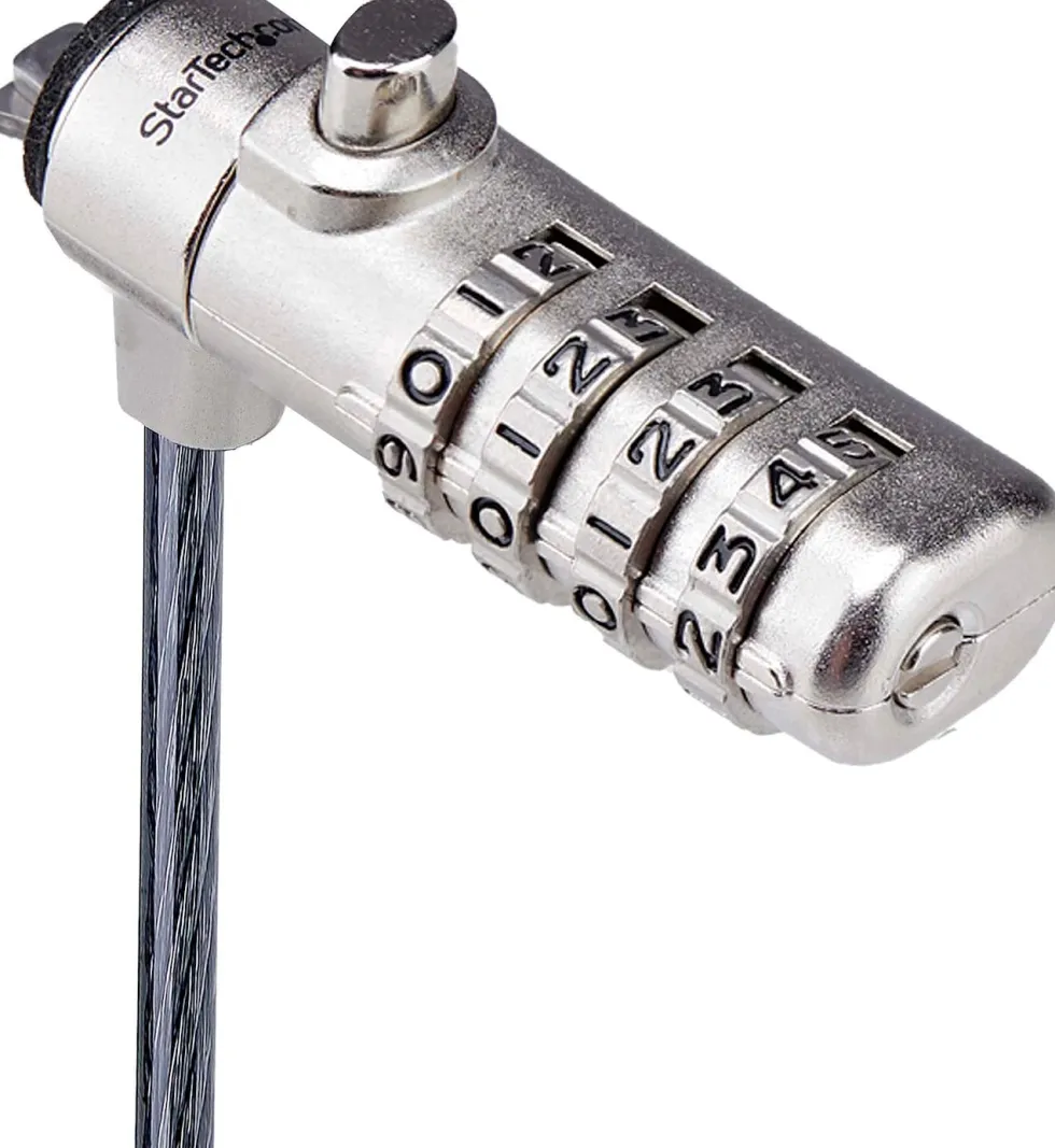 StarTech.com Slim Lock K-Slot Compatible, 6.6ft Combination