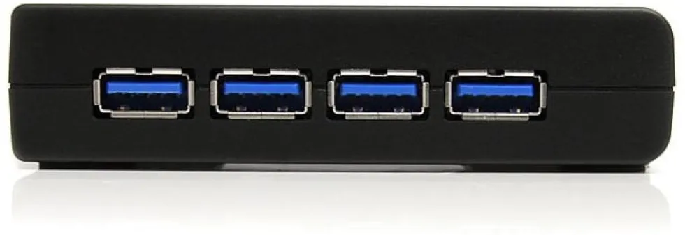 StarTech.com Svart SuperSpeed USB 3.0-hubb med 4 portar - Hubb