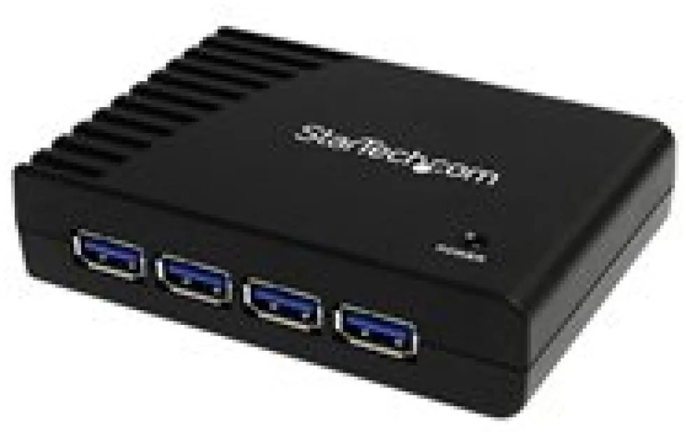 StarTech.com Svart SuperSpeed USB 3.0-hubb med 4 portar - Hubb