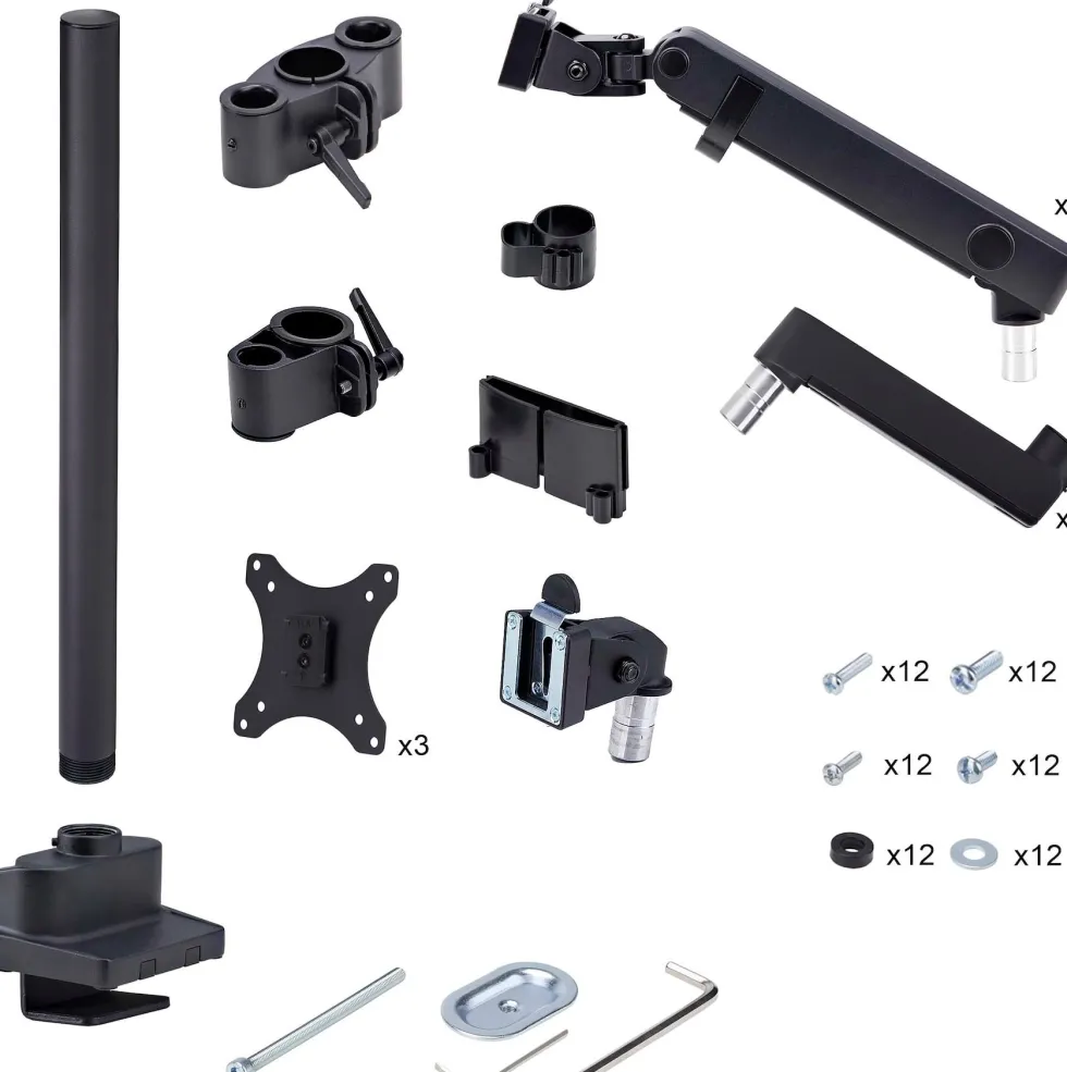 StarTech.com Triple Monitor Desk Mount For Up To Three 27in