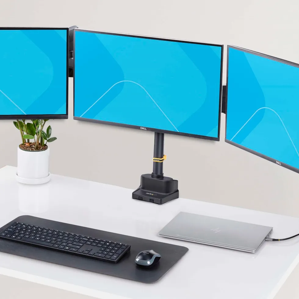 StarTech.com Triple Monitor Desk Mount For Up To Three 27in