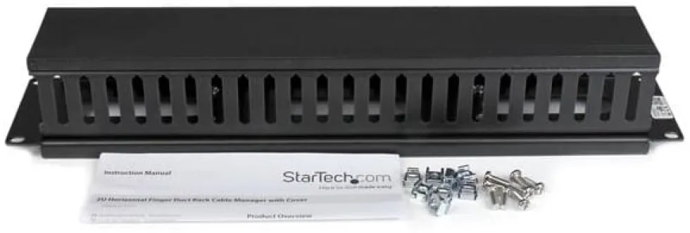 StarTech.com 2U horisontell kanalpanel för kabelhantering med
