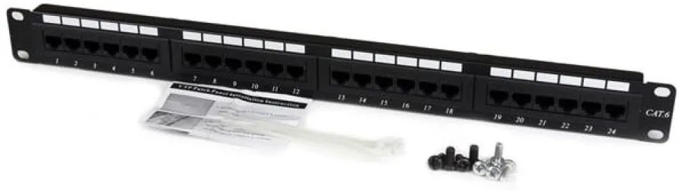 StarTech.com 1U hyllmonterbar Cat 6 110 patchpanel med 24 portar