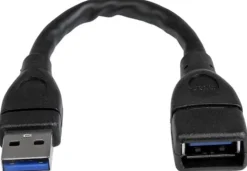 StarTech.com USB 3.0 A-till-A förlängningskabel  15 cm, svart