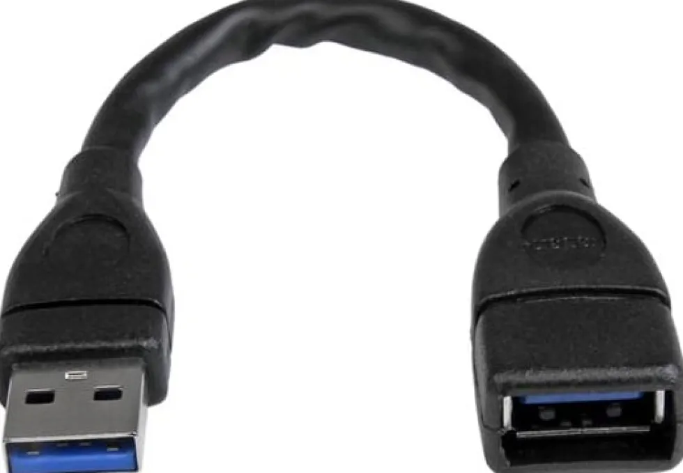StarTech.com USB 3.0 A-till-A förlängningskabel 15 cm, svart