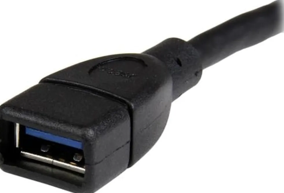 StarTech.com USB 3.0 A-till-A förlängningskabel 15 cm, svart