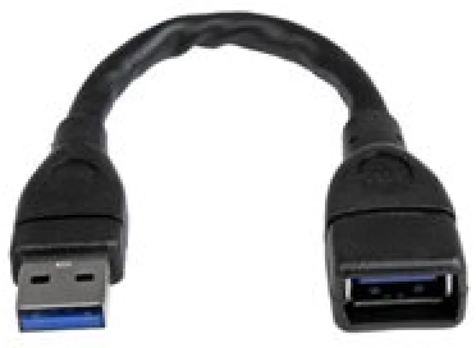 StarTech.com USB 3.0 A-till-A förlängningskabel 15 cm, svart