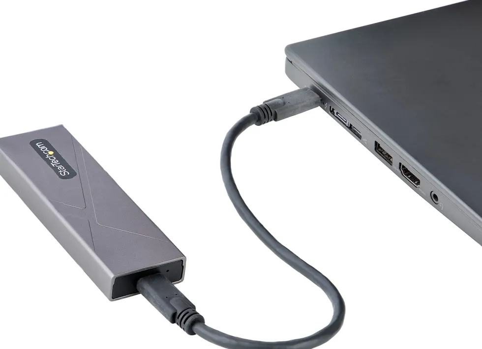StarTech.com USB-C 10Gbps to M.2 NVMe or M.2 SATA SSD Enclosure,