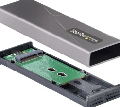 StarTech.com USB-C 10Gbps to M.2 NVMe or M.2 SATA SSD Enclosure,