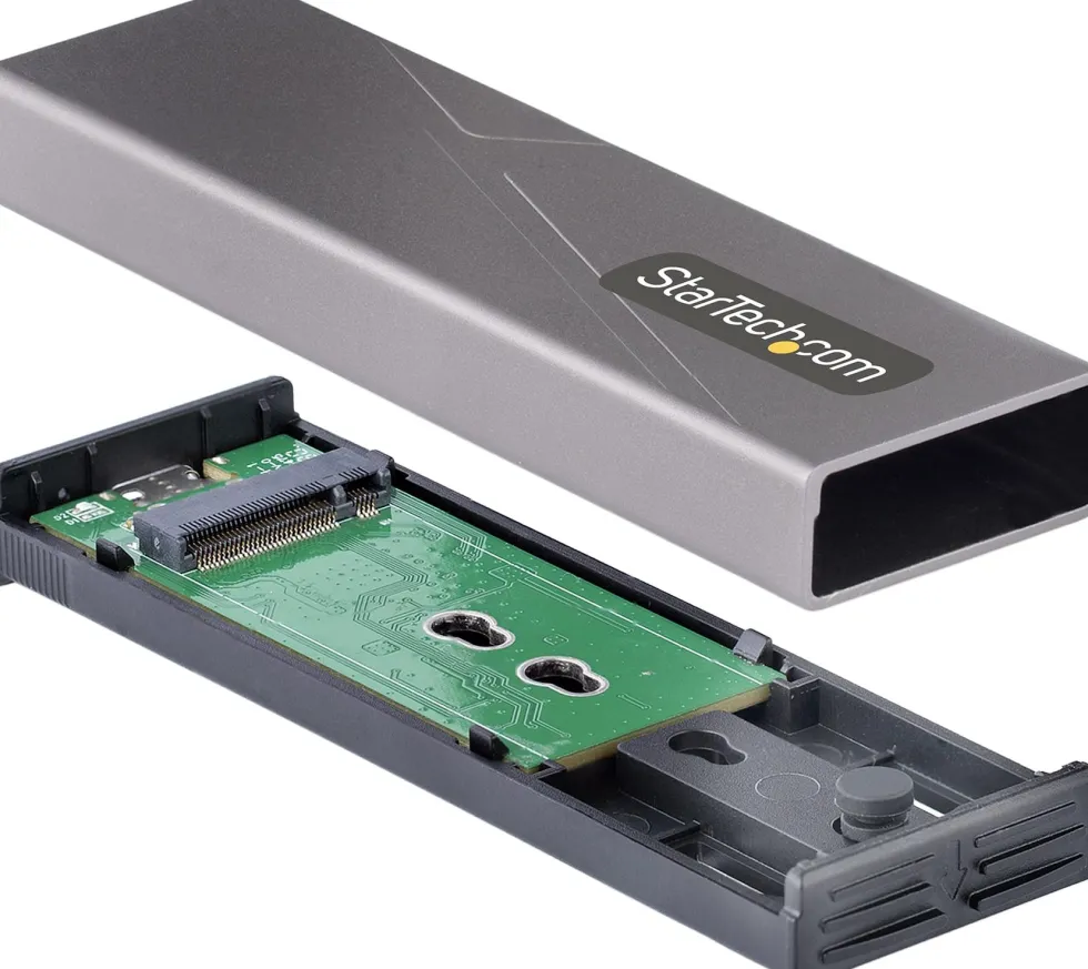 StarTech.com USB-C 10Gbps to M.2 NVMe or M.2 SATA SSD Enclosure,