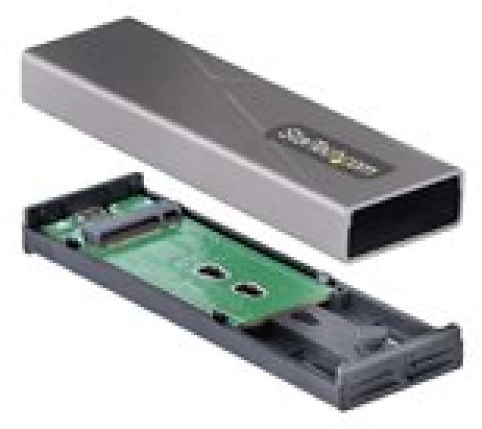 StarTech.com USB-C 10Gbps to M.2 NVMe or M.2 SATA SSD Enclosure,