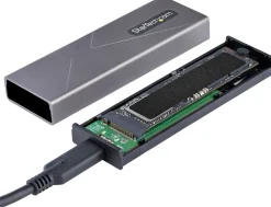 StarTech.com USB-C 10Gbps to M.2 NVMe or M.2 SATA SSD Enclosure,