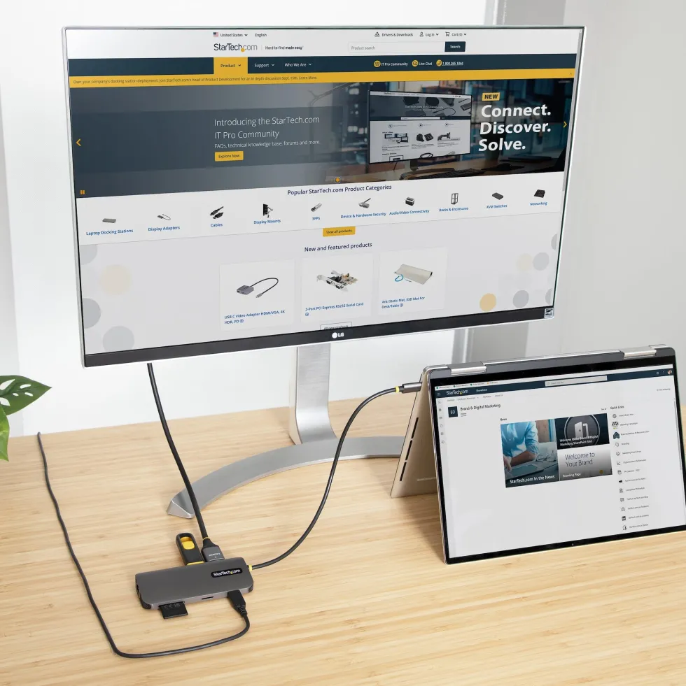 StarTech.com USB C-multiportadapter, 4K 60 Hz HDMI Video,
