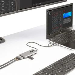 StarTech.com USB-C Multiport Adapter w/Attached USB-C to USB-A