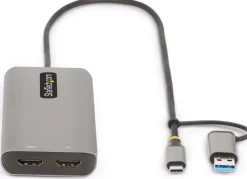 StarTech.com USB-C Multiport Adapter w/Attached USB-C to USB-A