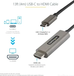 StarTech.com USB C till HDMI-kabel 4K 60 Hz på 4 m med HDR10