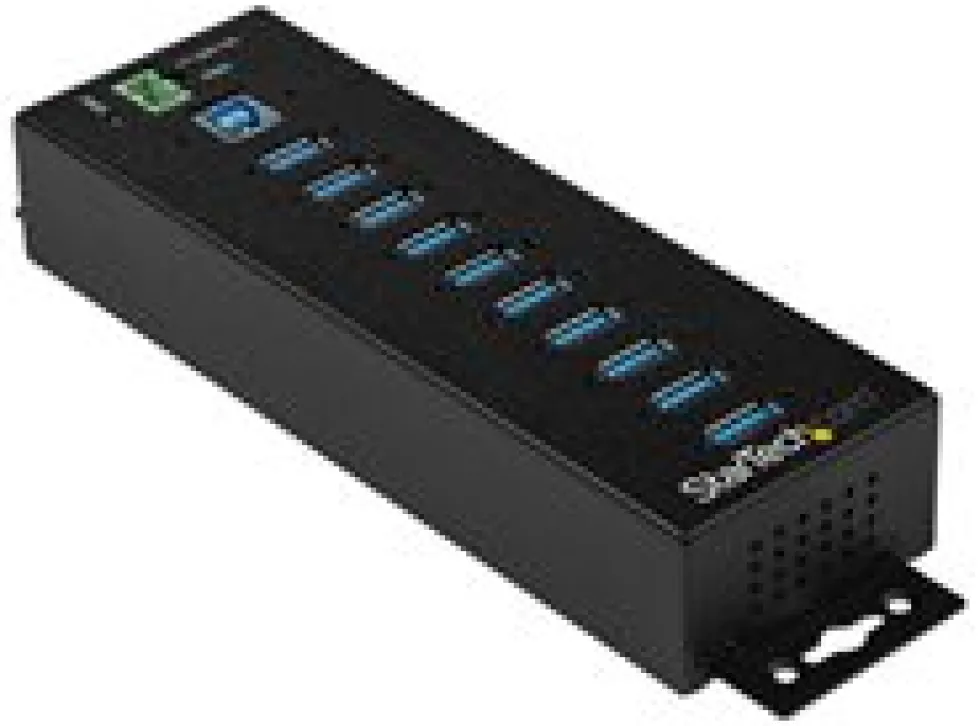 StarTech.com USB 3.0-hubb med 10 portar och nätadapter