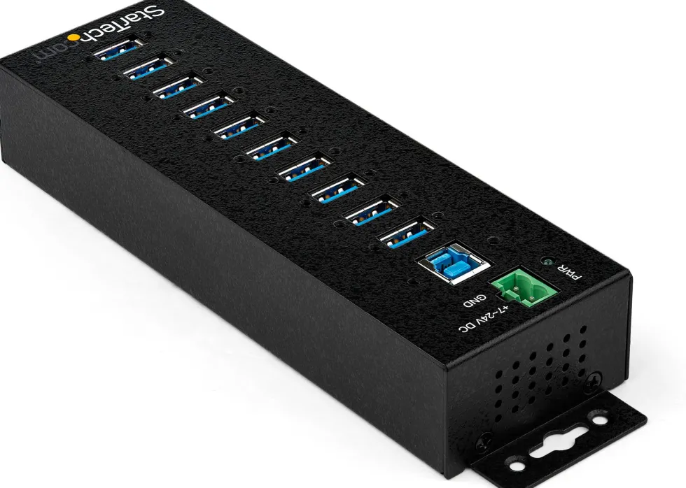 StarTech.com USB 3.0-hubb med 10 portar och nätadapter