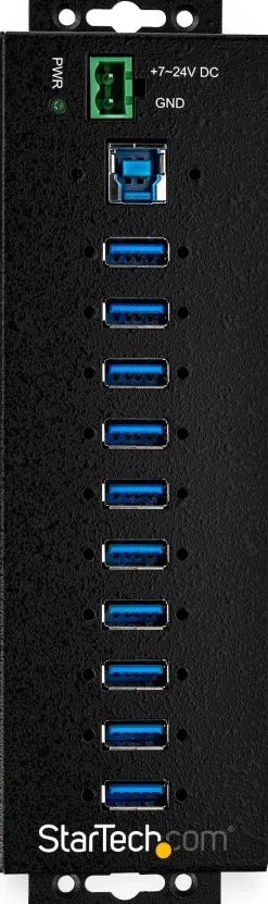 StarTech.com USB 3.0-hubb med 10 portar och nätadapter
