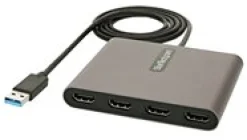 StarTech.com USB 3.0 till 4x HDMI-adapter - Externa video- och