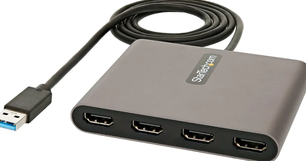 StarTech.com USB 3.0 till 4x HDMI-adapter - Externa video- och