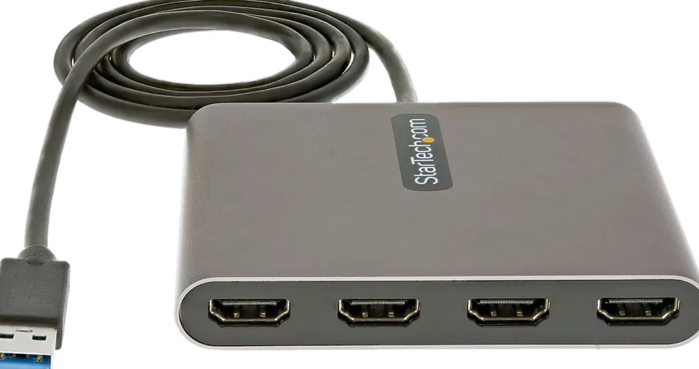 StarTech.com USB 3.0 till 4x HDMI-adapter - Externa video- och